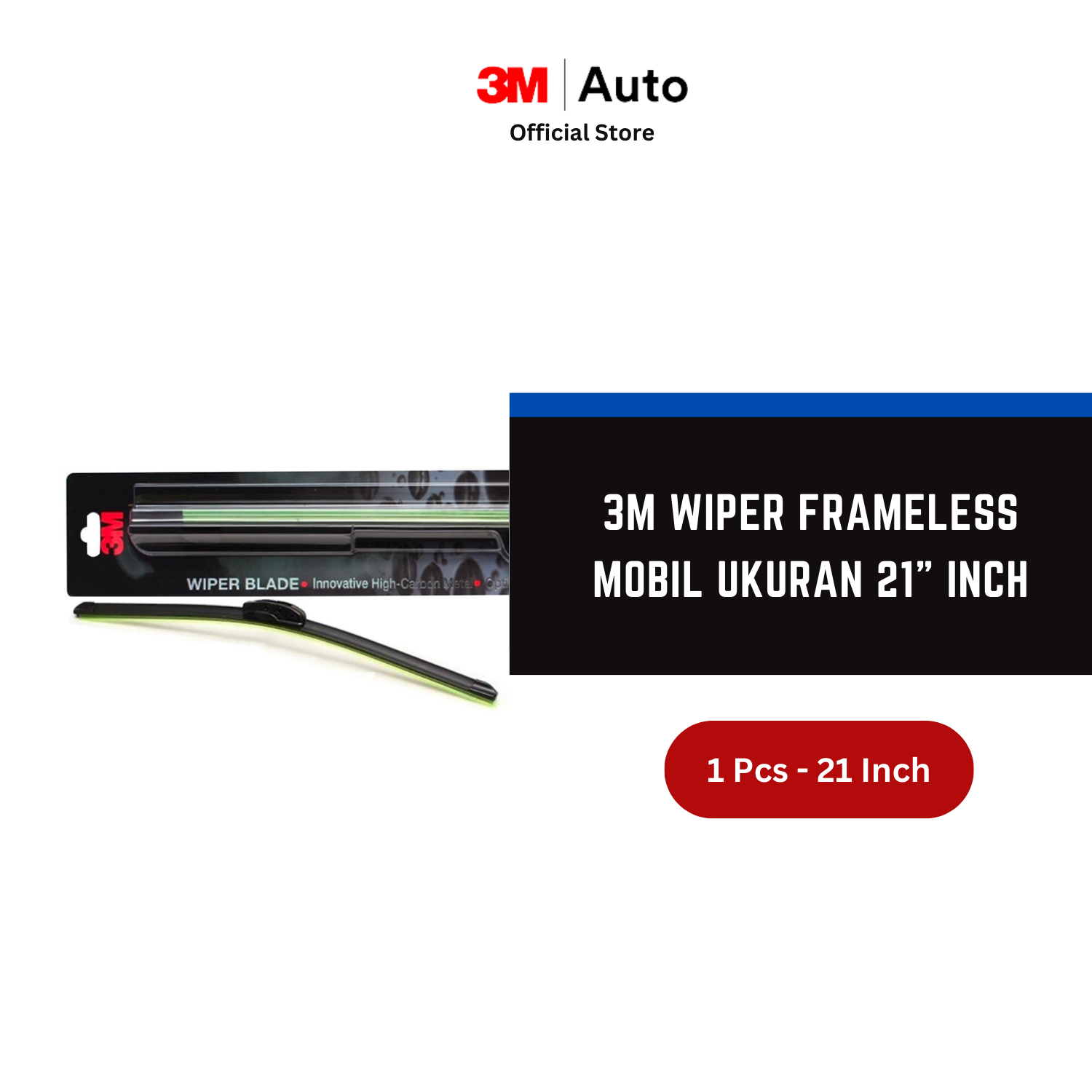 3M Wiper Frameless Mobil Ukuran 21 inch Harga 87,400 rupiah*Gratis Ongkir