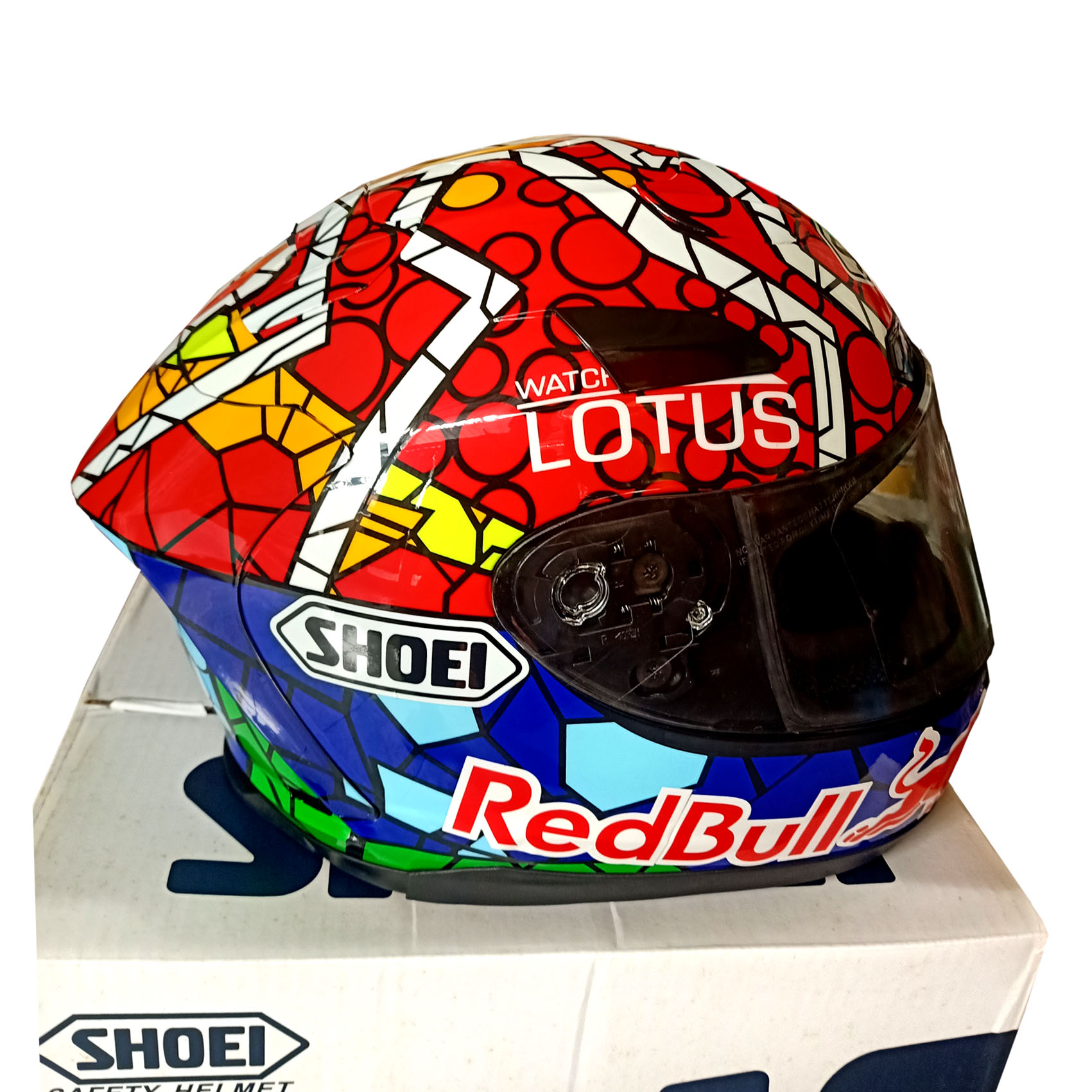 Replica Shoei m Marquez X-12 Helmet, Copy Ori, Size Xl, Complete with Box Harga 2,390,000 rupiah*Gratis Ongkir