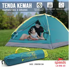 SPEEDS Tenda Camping Manual Untuk 2-3 Orang Tenda Gunung Portable Waterproof 018-33