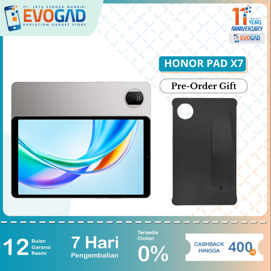 Honor Pad X7 Wifi 4/128Gb Snapdragon 680, 7020 Mah Battery, 8.7\" Ips Lcd 90Hz | Honor Indonesia Official Warranty 1 Year Harga  1,513,000 Ringgit*Penghantaran Percuma