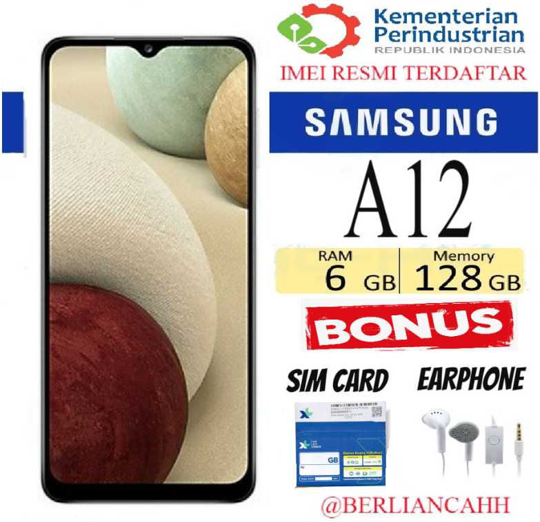 Samsung Galaxy A12/A12 Ram 6 GB ROM 128 GB ex-Inter-ein Harga  1,293,500 Ringgit*Penghantaran Percuma