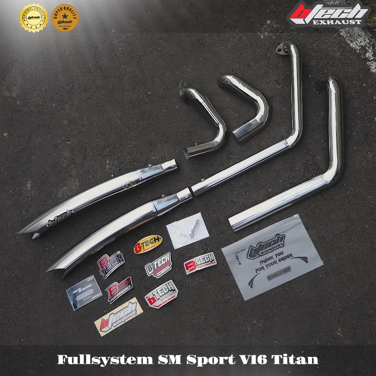 KNALPOT SM SPORT MALAYSIA V16 FULLSYSTEM Harga 1,700,000 rupiah*Gratis Ongkir