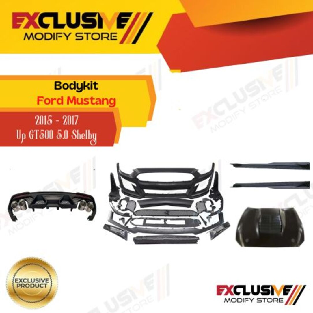 Bodykit complete Ford Mustang upgrade GT500 5.0 Shelby style design Harga 58,000,000 rupiah*Gratis Ongkir
