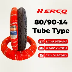 ERCO TIRE Ban Luar Motor NonTubeless Matic Vario Beat Scoopy Old Mio Soul Suzuki Spin 80/90-14 Tube Type Pakai Ban Dalam
