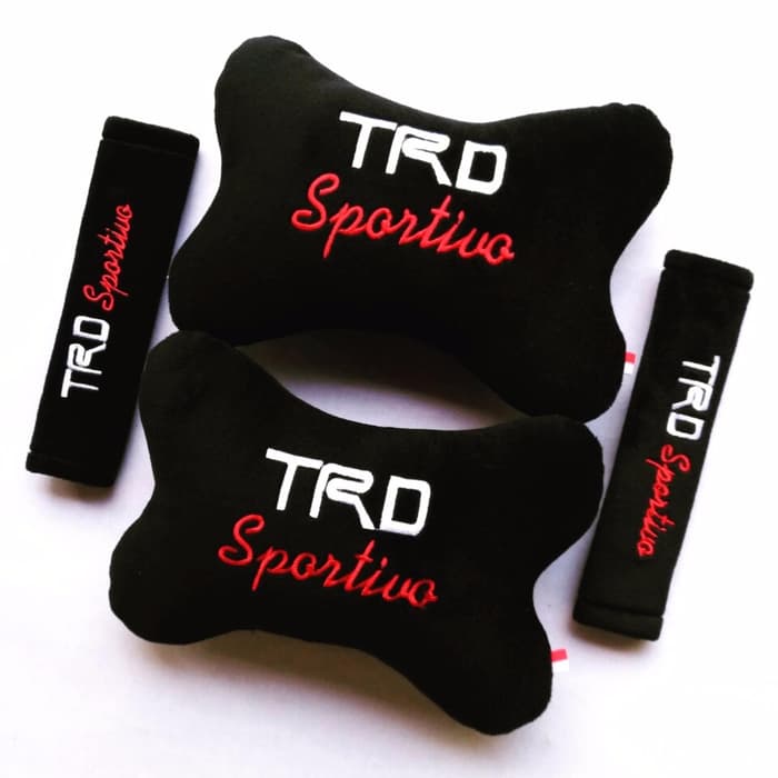 TRD Sportivo bantal mobil Toyota Racing 2in1 Bantal Mobil SeT Trd bantal mobil karaktaer bantal mobil leher/universal Harga 55,500 rupiah*Gratis Ongkir