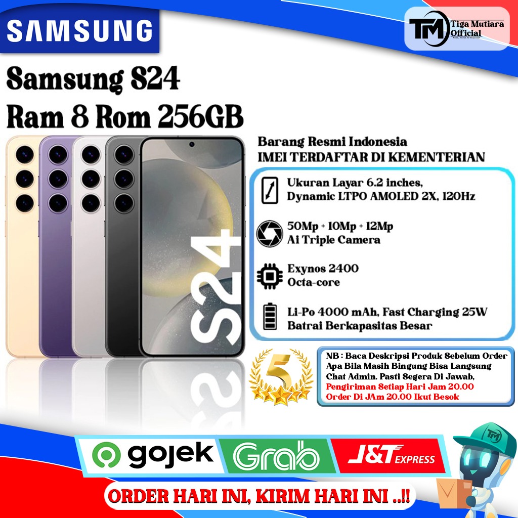 Samsung S24 Ram 8 Rom 256GB Harga  10,985,000 Ringgit*Penghantaran Percuma