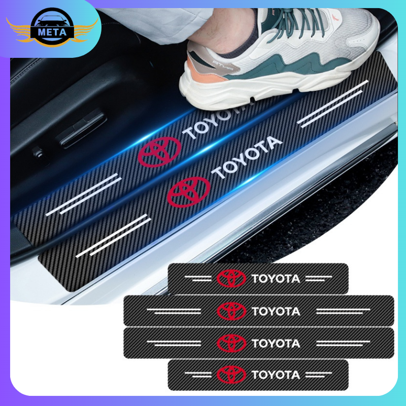 【Hot sale】car base protector/sticker Polish sill plate/car door footrest protector sticker/Toyota Mazda universal carbon fiber car door step sill plate car sticker/factory upgrade replacement/waterproof and anti-fog Harga 10,999 Ringgit*Penghantaran Percuma