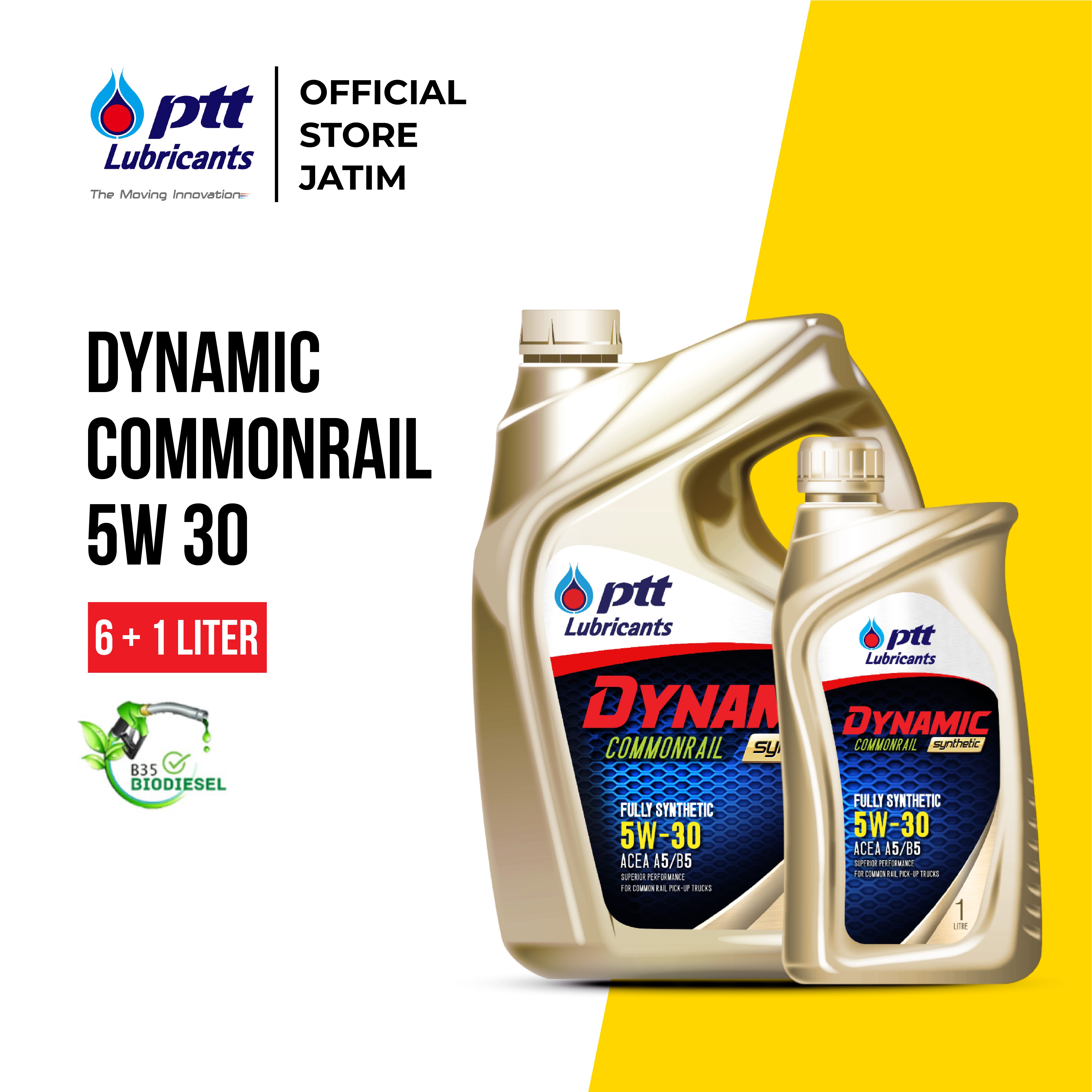 Ptt Lubricants Dynamic Commonrail Synthetic Sae 5W-30 Acea A5B5 [6+1L] Harga 1,042,000 rupiah*Gratis Ongkir