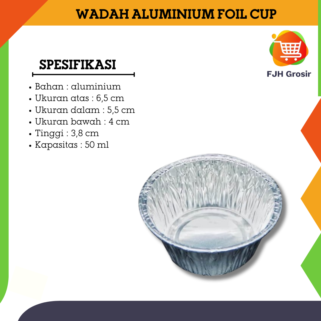 ⭐FJH⭐ ALUMINIUM TRAY ALUMUNIUM FOIL MODEL CUP WADAH CUP KUE