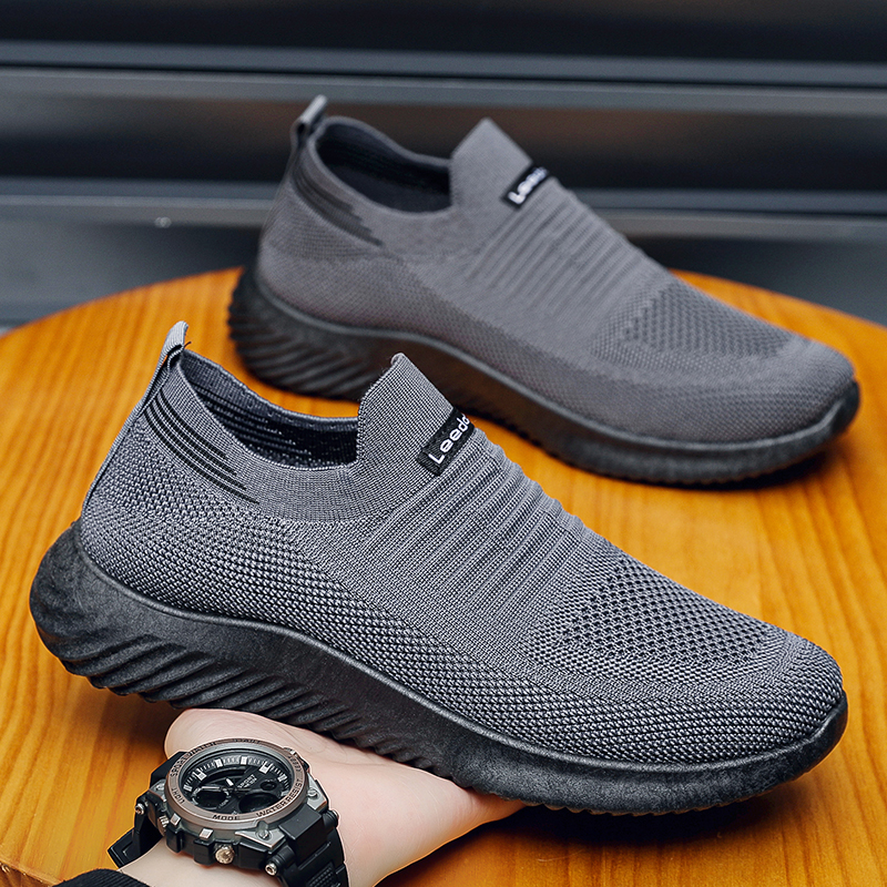 Enpor Sepatu Pria Slip On Casual Santai Sepatu Sneakers Cowok Bahan Flyknit Mesh Nyaman MR197 Harga 103,550 rupiah*Gratis Ongkir