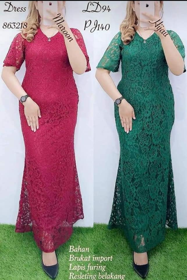 model kebaya dress panjang modern Jangan Ketinggalan, Ini 8 Model Kebaya Modern 2019 yang Bisa Kamu Pakai