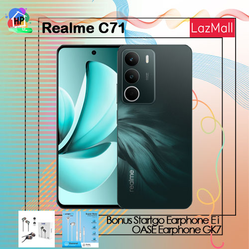 Realme C71 Ram 4GB / 6GB / 8GB ROM 128GB official warranty Harga  1,649,000 Ringgit*Penghantaran Percuma
