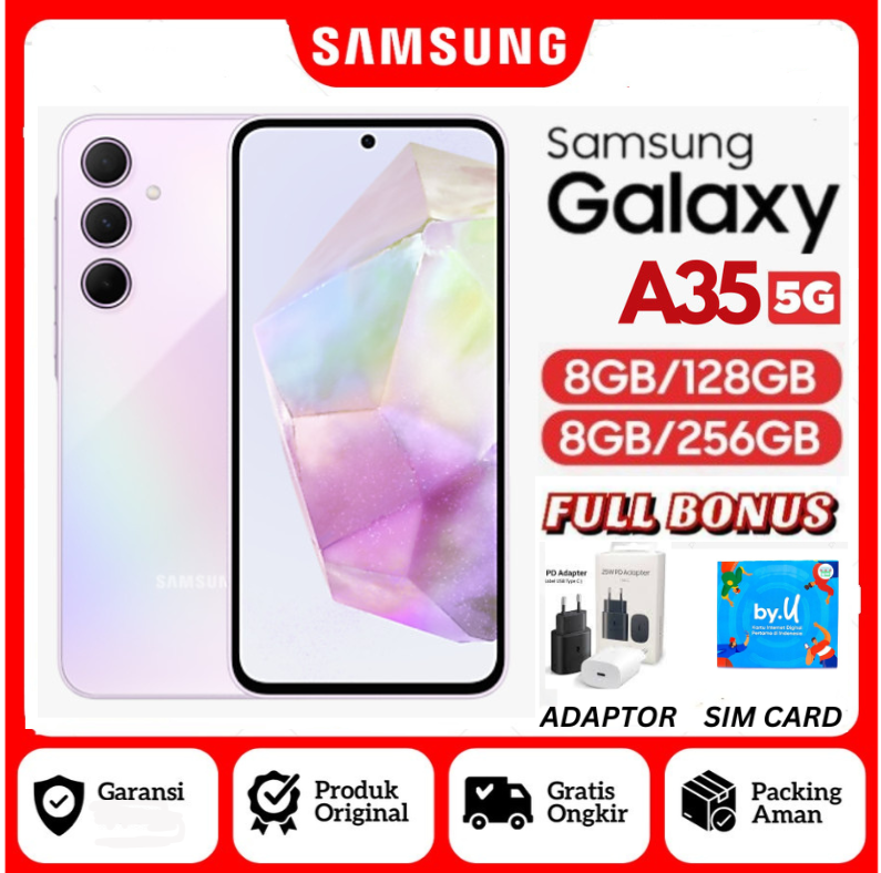 Samsung Galaxy A35 5g 8/128Gb | 8/256Gb Nfc Warranty - Ice Blue, 8Gb/256Gb Harga  3,822,000 Ringgit*Penghantaran Percuma