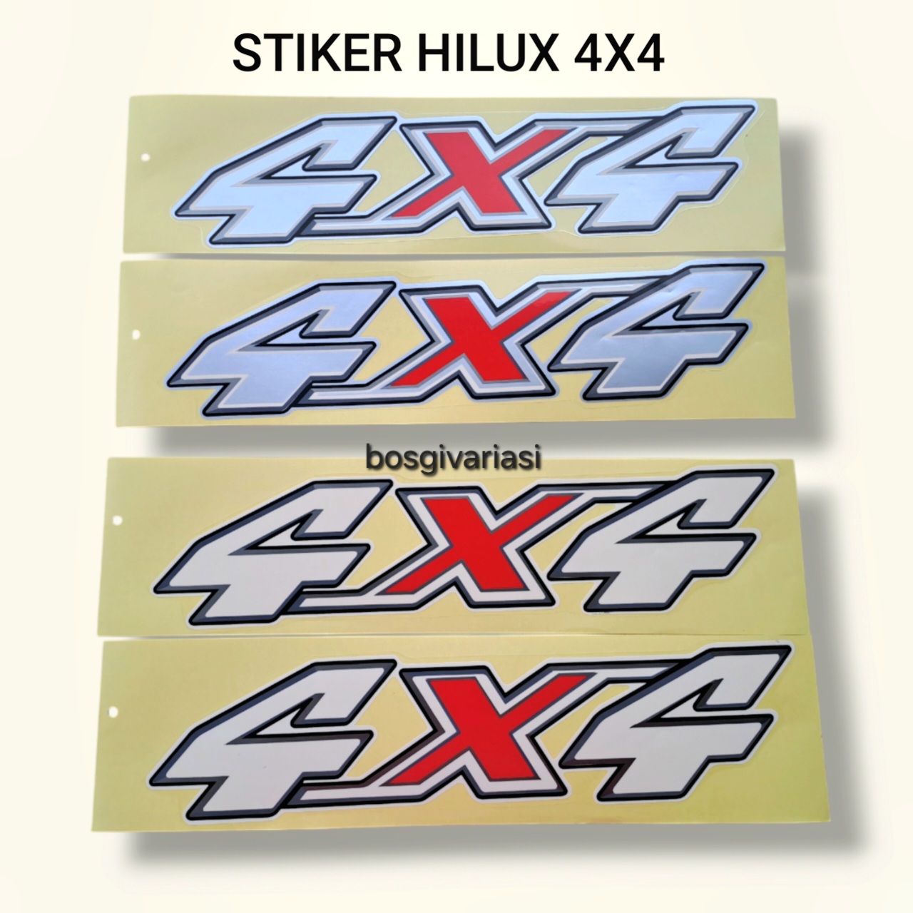 Stiker toyota hilux 4x4 / Stiker hilux 4x4 / stiker 4x4 / sticker hilux 4x4 Harga 35,000 rupiah*Gratis Ongkir