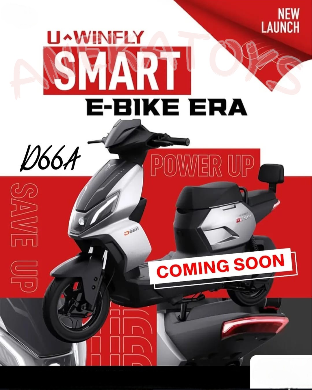 U-Winfly D66A Keyless Electric Bicycle Sla 48V12Ah with 600 Watt Motor Power Electric Bike Smart Key - Merek UWINFLY Harga 3,700,000 rupiah*Gratis Ongkir