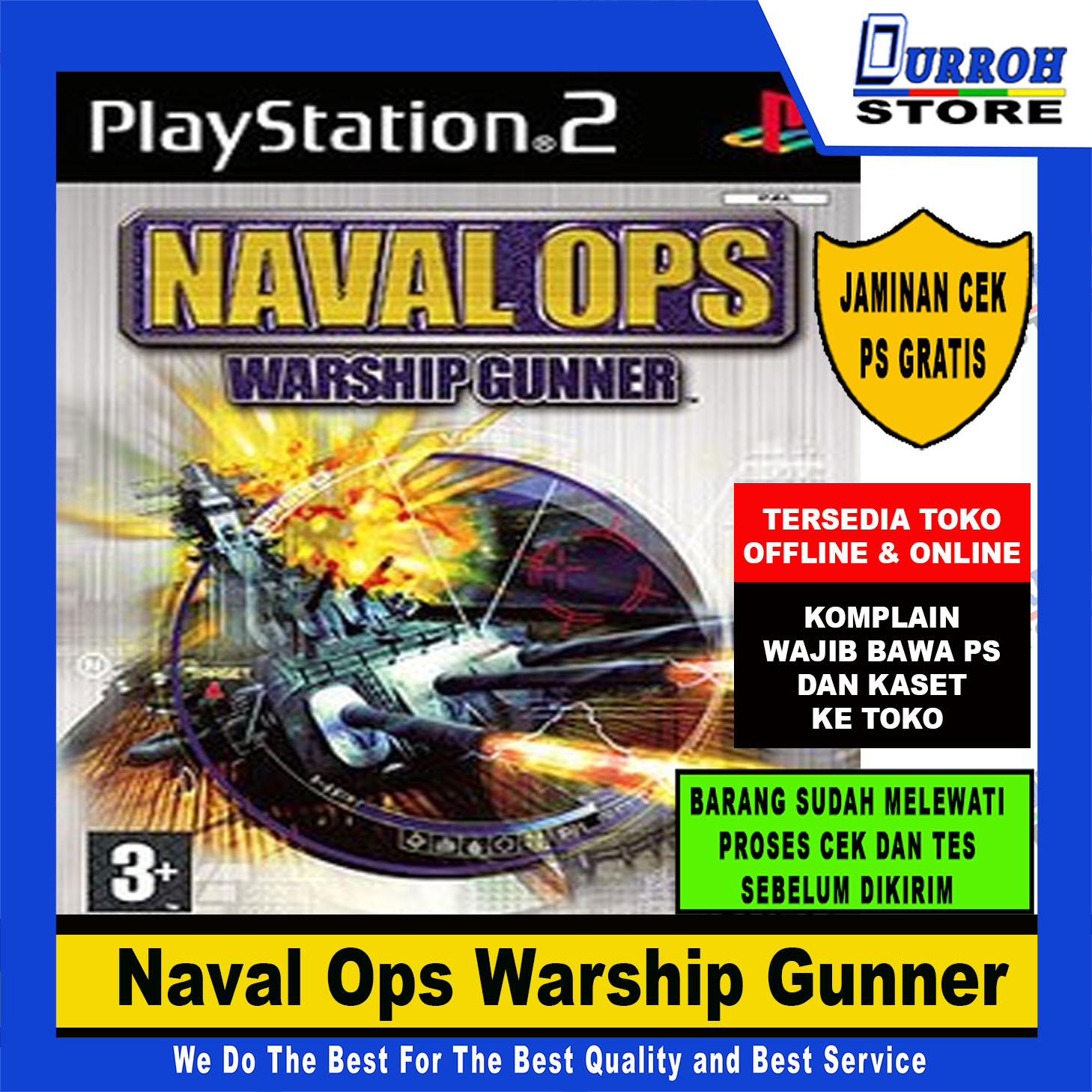 KASET DVD PS2 / PLAYSTATION 2 NAVAL OPS WARSHIP GUNNER Harga 9,000 rupiah*Gratis Ongkir