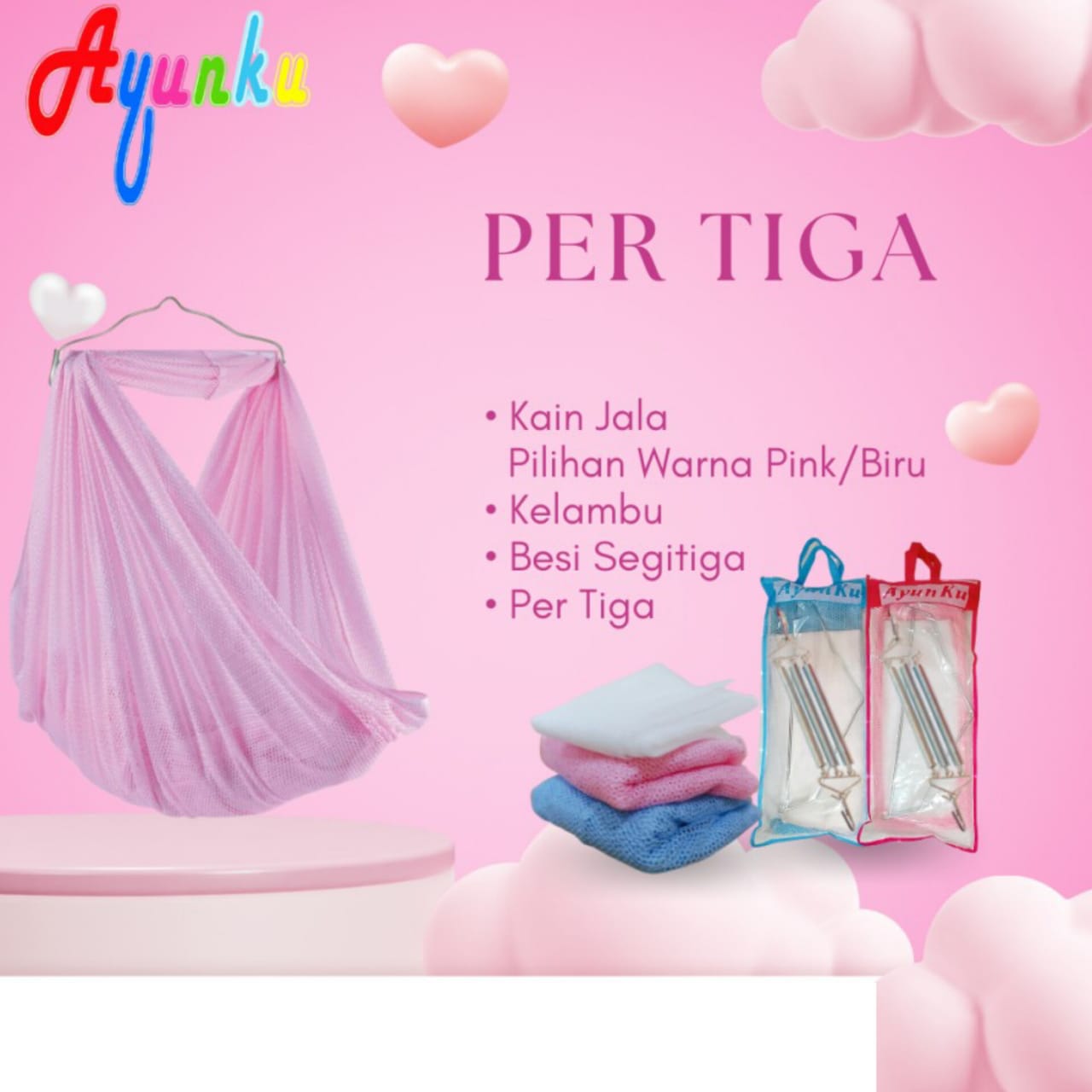 Ayunan Bayi Ayunku PER 3 Set - 1 Paket Perlengkapan Bayi