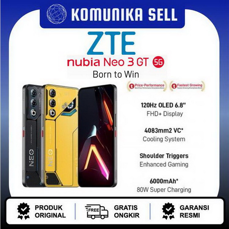 Zte Nubia Neo 3 Gt 5g - 8Gb/256Gb Harga 3,260,000 rupiah*Gratis Ongkir