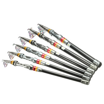 3.6 M Serat Karbon Ultra Portabel Perjalanan Teleskopik Joran Laut Berputar Tiang - Internasional