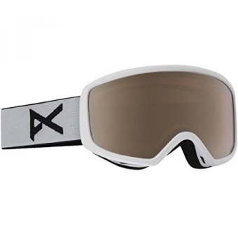 Gambar Anon Womens Deringer Goggle, White Silver Amber, One Size