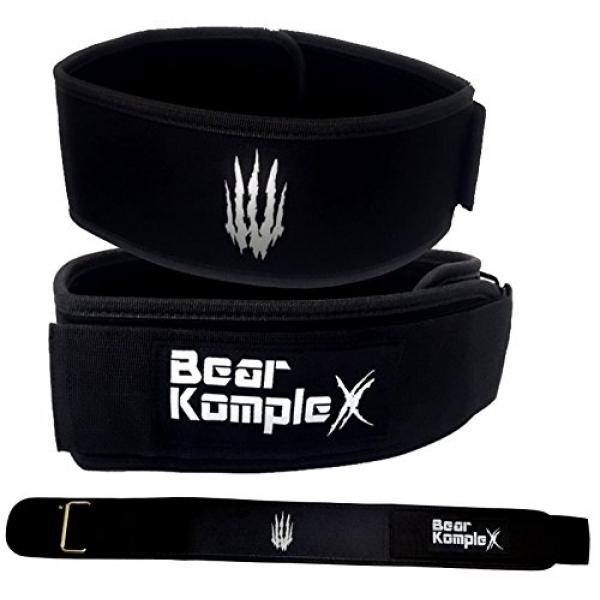 Bear KompleX 4 LURUS Weightlifting Belt untuk Powerlifting, Squats, Latihan Beban dan Moreow Profil Velcro dengan Super Firm Kembali untuk Stabilitas Maksimum & Luar Biasa ComfortTRAIGHT BLACK XS Bolehdeals-Internasional