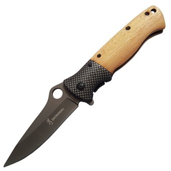 Gambar Browning Pisau Lipat Knive Knife Folding Outdoor DA45   Coklat