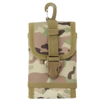 Gambar fehiba 5.5 Inch Outdoor Nylon Utility Phone Belt Clip On Holster Holder Tactical Cell Phone Waist Pack Pouch   PC Camouflage   intl