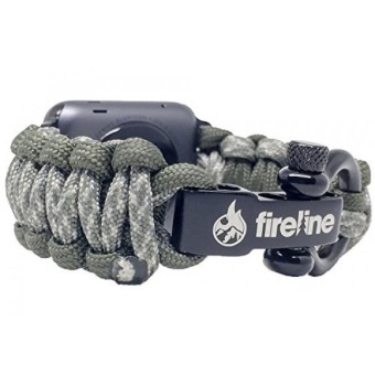 Gambar FIRELINE Apple Watch Band 42mm Replacement Paracord Watch Band with Rugged Outdoor Survival Stainless Steel Shackle and 550 Paracord   Military Camo,   intl