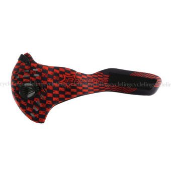 ROCKBROS bersepeda anti debu setengah topeng dengan filter neoprena Merah Baru - 4 .