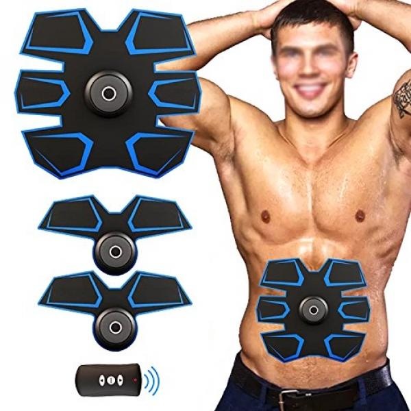 Jingfulin Abdominal Muscle Toning Belt Otot Kebugaran Otomatis Muti-mode Electric Pelatihan Pads untuk Pria dan Wanita untuk Kehilangan Latihan Beban Portable Home/Kantor Biru-Intl