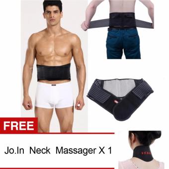 Jo.In Pull Heat Ikat Pinggang Terapi Elastis Penahan Punggung Lumbar - Multiwarna (Intl)