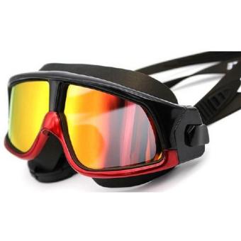 Kacamata Renang Large Frame Polarizing Anti Fog UV Protection -GOG-300 silver hitam