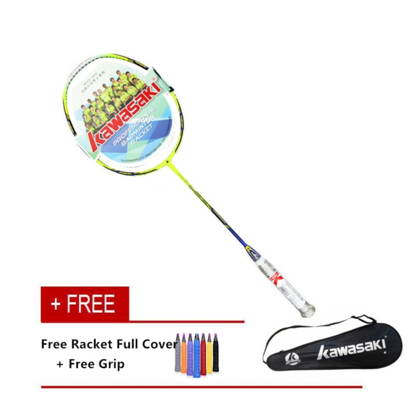 Kawasaki Conqueror 1220 Professional Damping Pair Badminton Rackets Strung Racquet intl