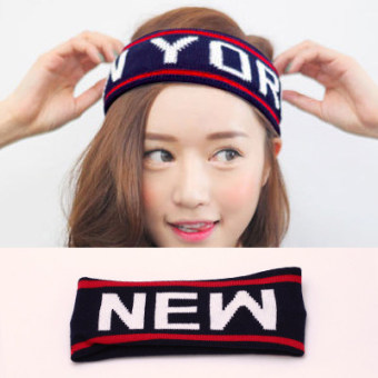 Kebugaran rajutan wol hip-hop hip-hop surat headset yoga karet rambut Kebugaran rajutan wol hip-hop hip-hop surat headset yoga karet rambut