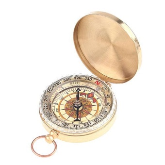 Gambar koklopo Watch Style Antique Brass Pocket Compass Survival Tools For Camping Hiking Outdoor Sports(Brassy)   intl