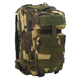 Gambar lanyasy Multifunctional Outdoor Military Tactical Backpack Rucksacks Sport Camping Hiking 25L 3P Trekking Waterproof Bag (Jungle Camouflage)   intl