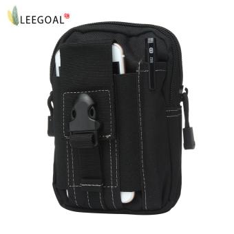 Gambar leegoal Multifunction Tactical Molle Pouch EDC Utility Gadget Belt Waist Bag With Cell Phone Holster Holder For Running Hiking Sporting   Black