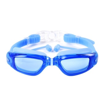 Gambar leegoal Swimming Goggles With Silicone Ear Plugs   UV Protection Anti Fog   Best Adult Swim Goggles ,Transparent Blue   intl