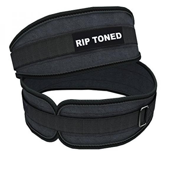 Lifting Belt Oleh Rip Toned-4.5 Inch Weightlifting Back Support-Powerlifting, Xfit, Bodybuilding, Kekuatan & Latihan Beban, MMABonus EBook-Intl