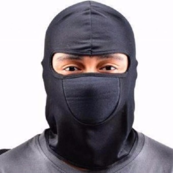 Gambar Masker Motor Ninja Full Face Anti Debu Dan Polusi Pelindung Rambut   Hitam
