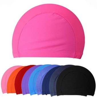 Gambar Moonar padat warna berenang topi renang Hat (warna acak)