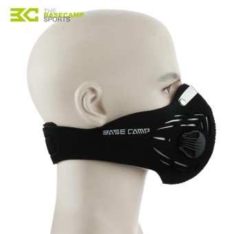 Gambar Outdoor Protective Mask Activated Carbon Filtration Dust Mask AntiHaze PM2.5 Pollen Allergy Face Mask for Running Cycling ColorBlackSizeF   intl