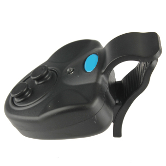 Pencari Cahaya Gigitan Ikan Elektronik Alarm Bell Klip Pada Joran (Hitam)