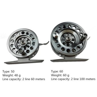 Semua logam Memancing Reel tangan kanan Rocker berkapasitas Line 60 M rem