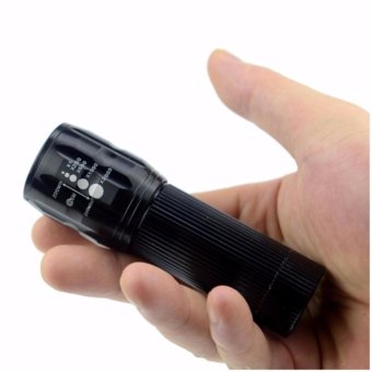 Taffware Senter Mini LED Cree Q5 2000 Lumens Lampu Sepeda Biking Outdoor Travel Kecil Small Lamp Bike Flashlight Ada Gantungan Ikat Pinggang Celana Bicycle Light Terang Alat Bantu Ilmuwan Penelitian Survival Camping Hiking Highlight - Hitam