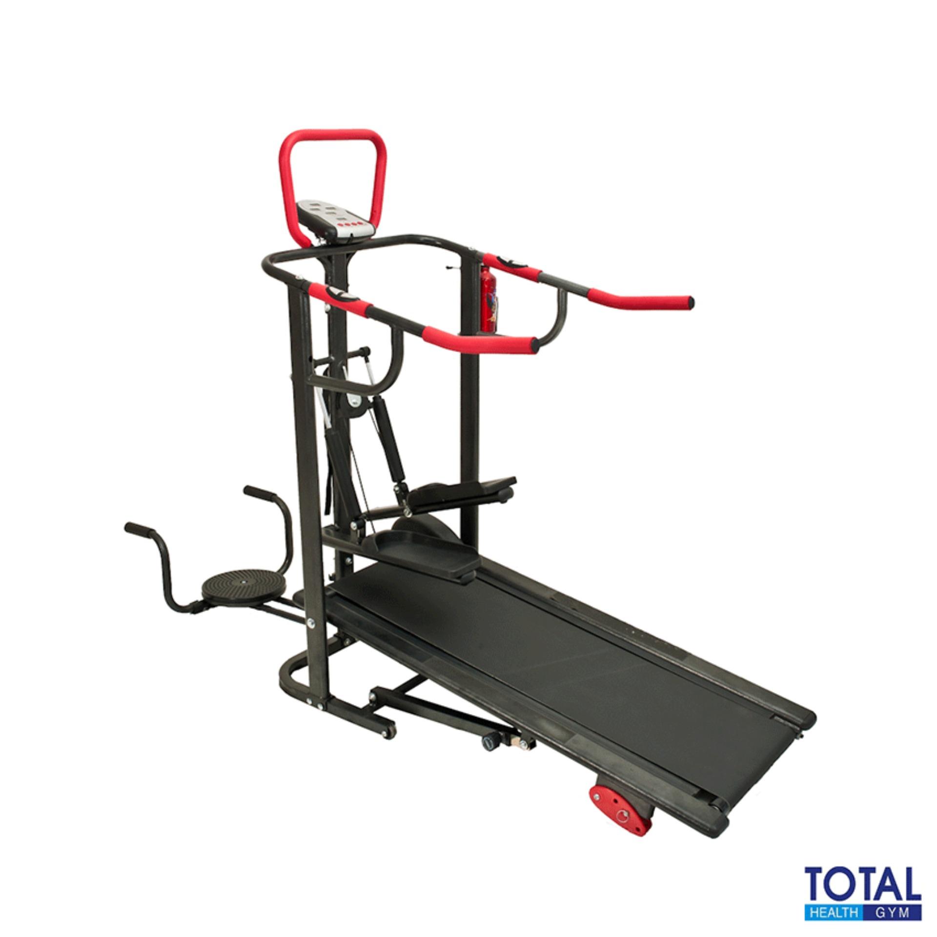 Total fitness -  New TL-003Ag-Black Treadmill Manual Multi Fungsi Plus Stepper-Alat Olahraga-Alat Fitness-Jogging/Lari