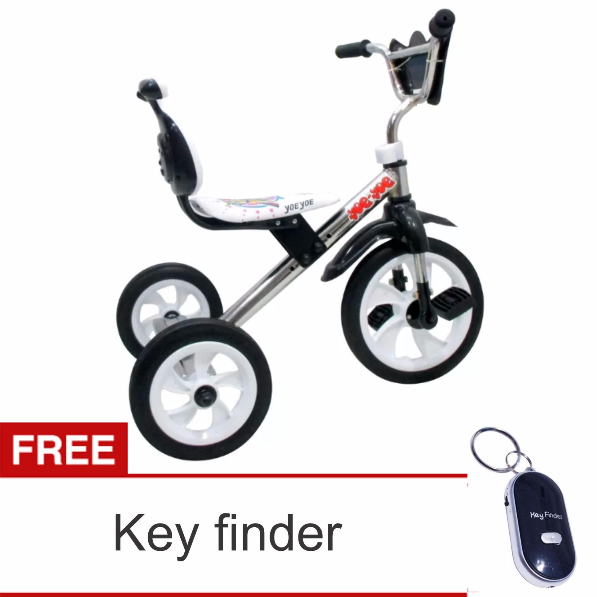 YOEYOE Sepeda Anak Roda Tiga Tricycle Sandaran Crome Key Finder