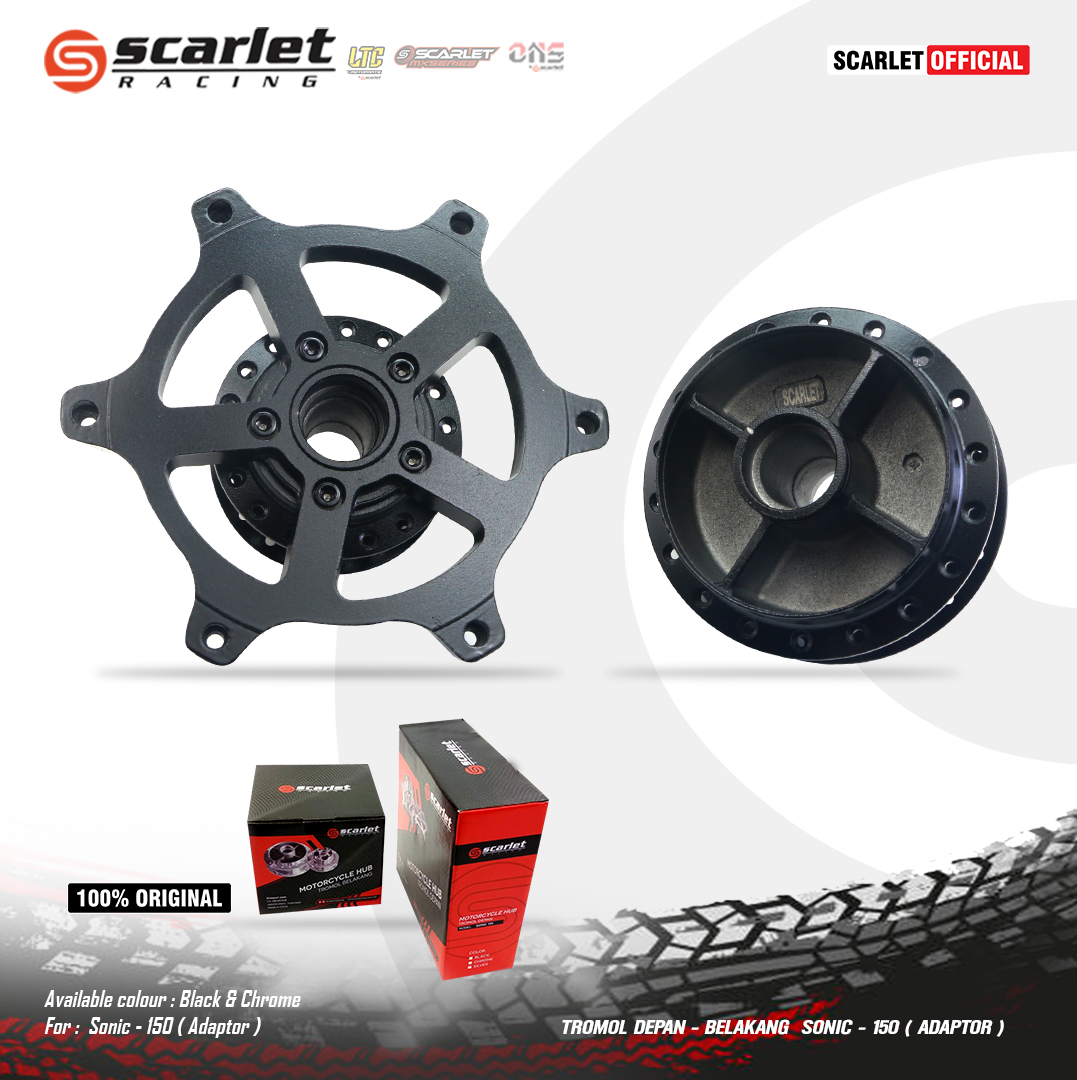 Scarlet Racing - Tromol Trombol hub depan belakang honda sonic 150 ( adaptor ) Harga  504,000 Ringgit*Penghantaran Percuma