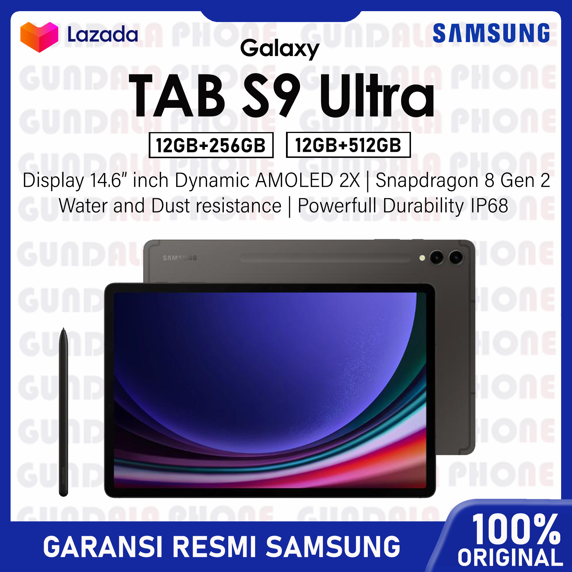 Samsung Galaxy TAB S9 Ultra - Garansi resmi Harga  18,700,000 Ringgit*Penghantaran Percuma