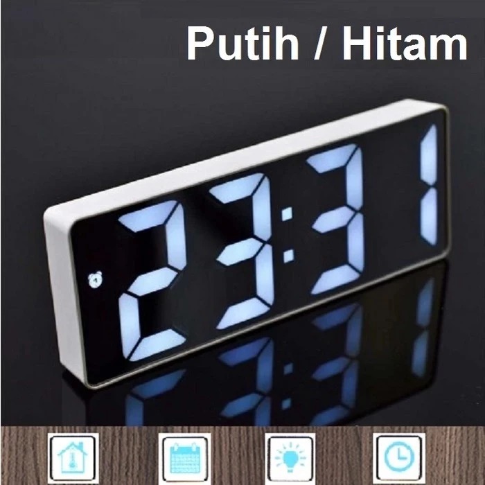 Digital LED desk clock alarm table sleep digital alarm clock GH-0712L 3D modern snooze mode brightness